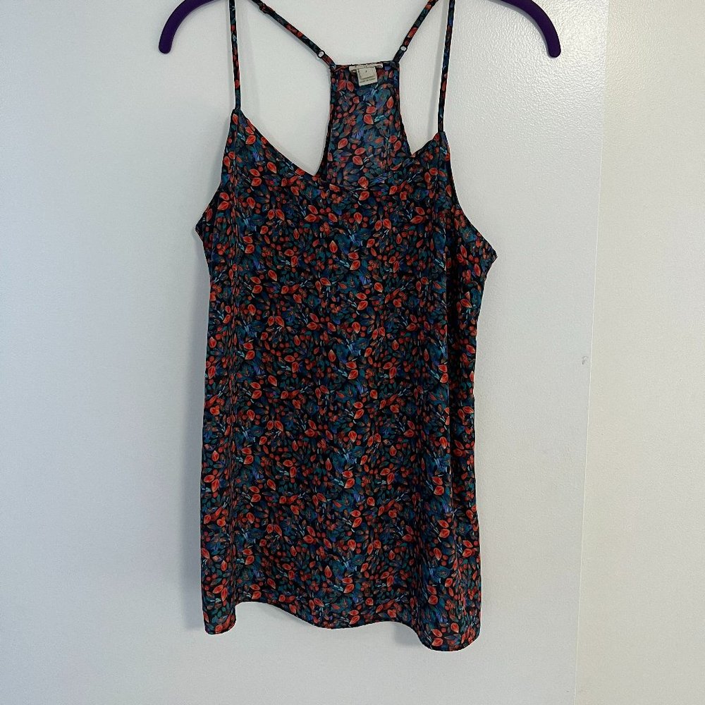 J. Crew Floral Printed Racerback Camisole, Size 8